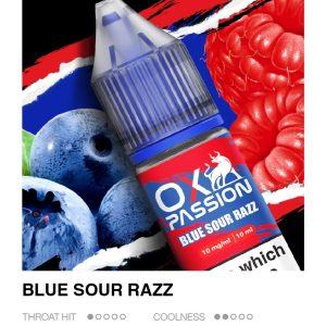 Ox Passion Blue Sour Razz 10ml nic salts